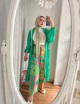 Elegant Cotton Shrug for Women – Long Coverage with Minimal Look